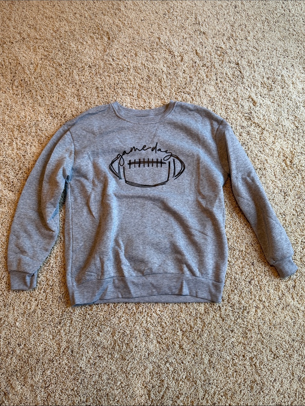 NWOT SHEIN Women’s Gray 'Gameday' Football Sweatshirt